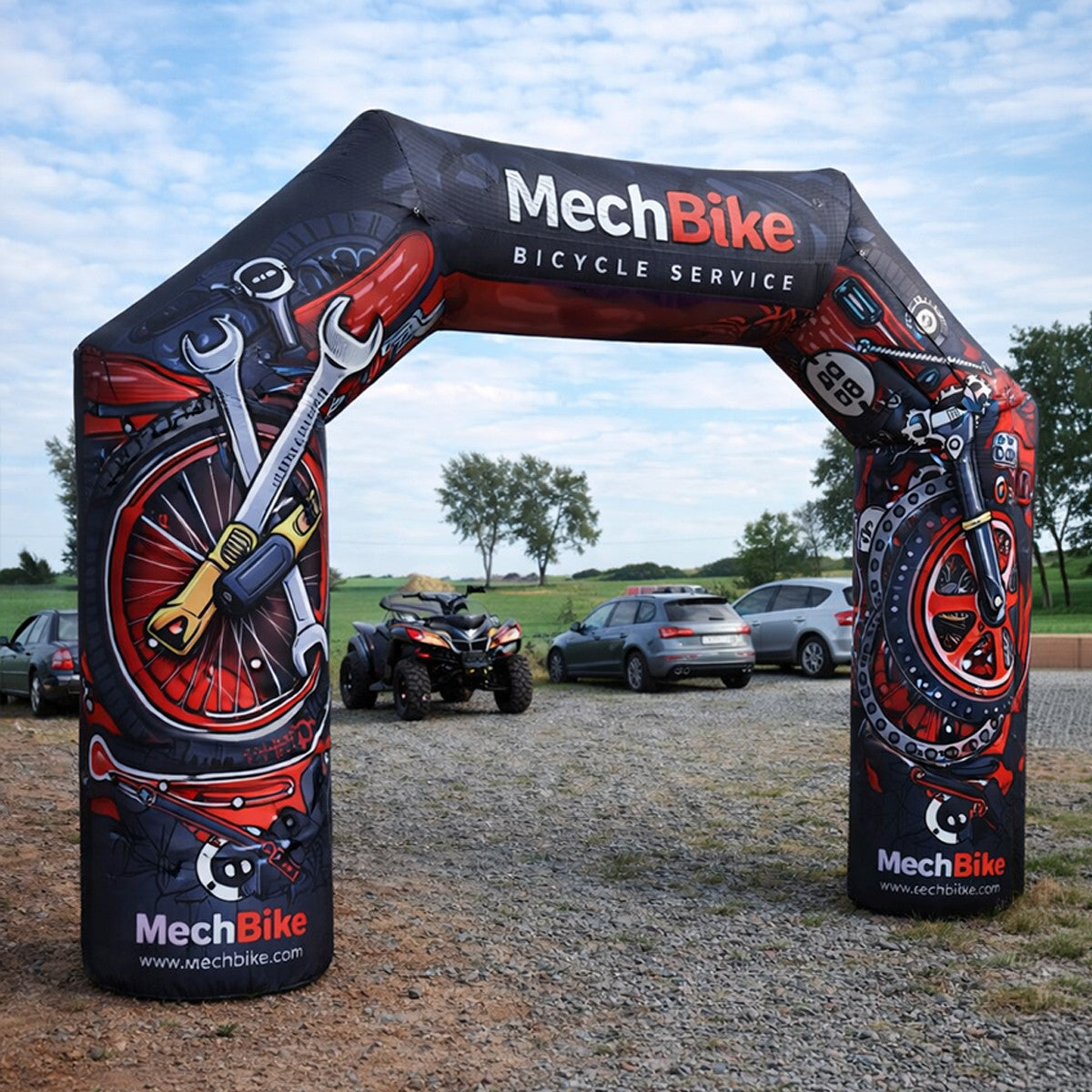 Brama reklamowa nadmuchiwana 4x3m Standard z nadrukiem