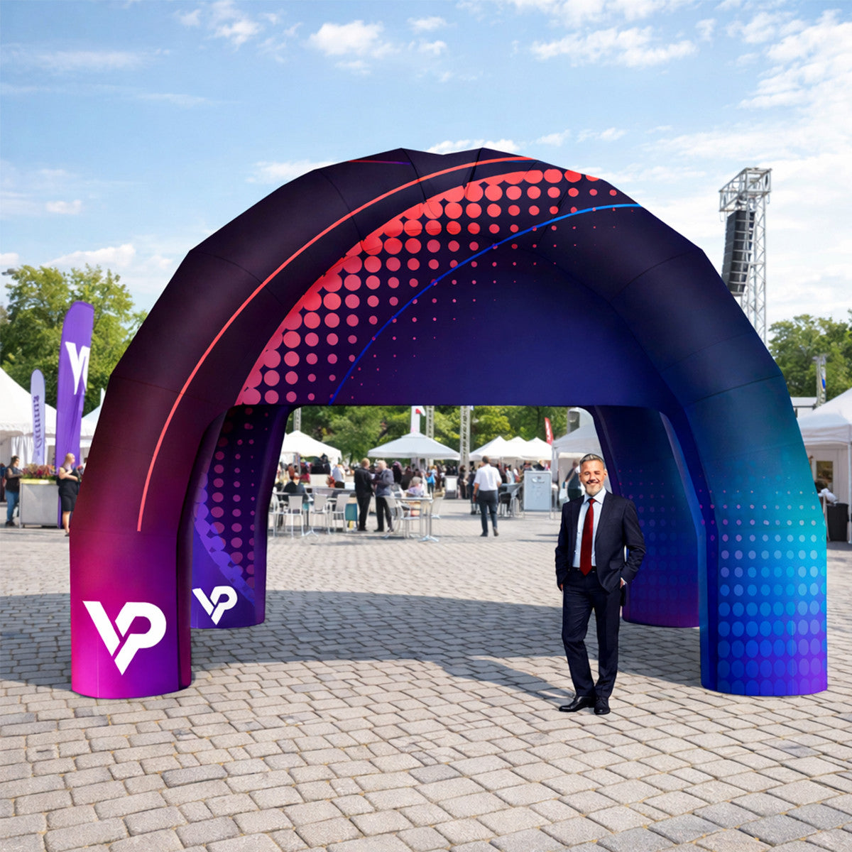 Namiot reklamowy Pająk nadmuchiwany 4x4m z nadrukiem